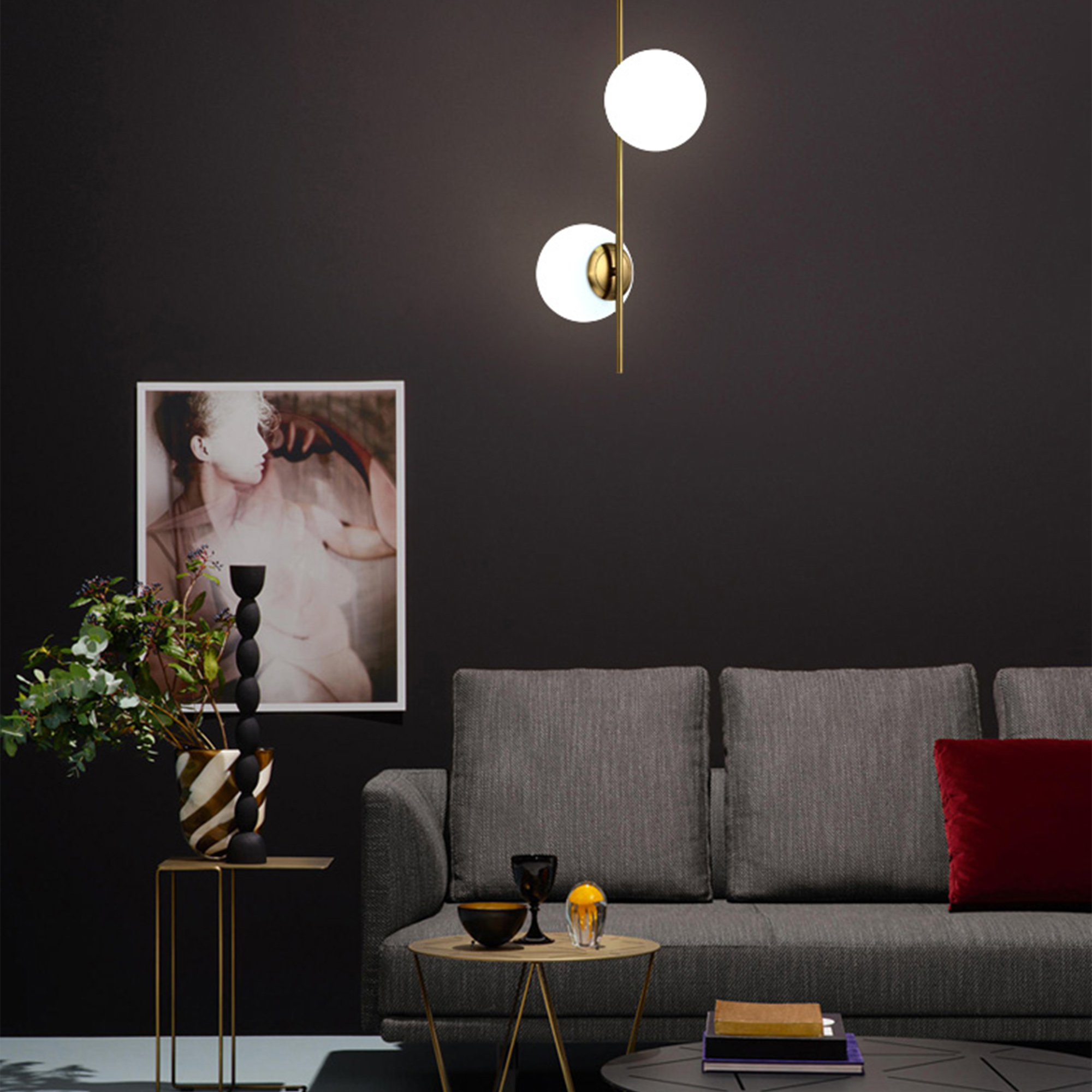 STELLA 2   Pearl ball Pendant light 